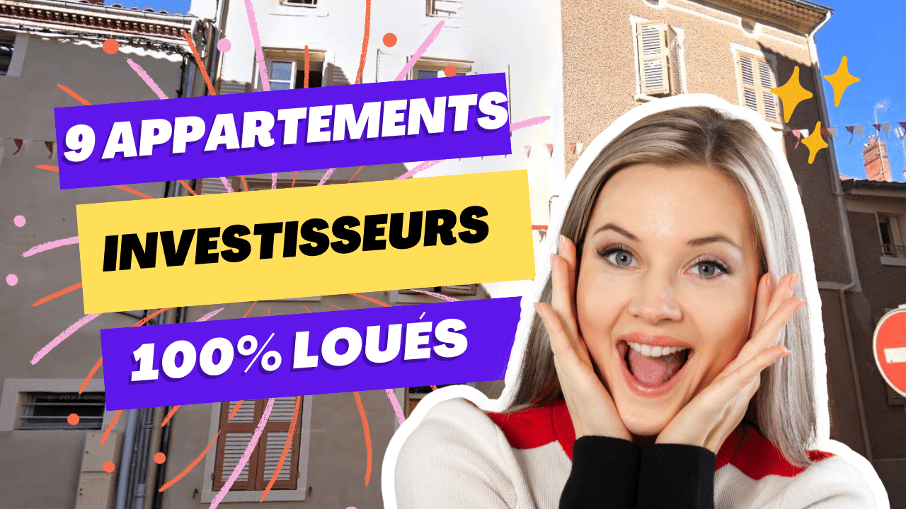 Idéal investisseurs, un ensemble immobilier comprenant 9 appartements loués au cœur du centre-ville