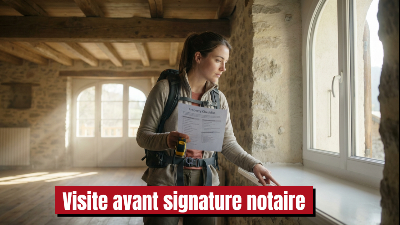 Visite avant signature notaire Visite avant signature notaire