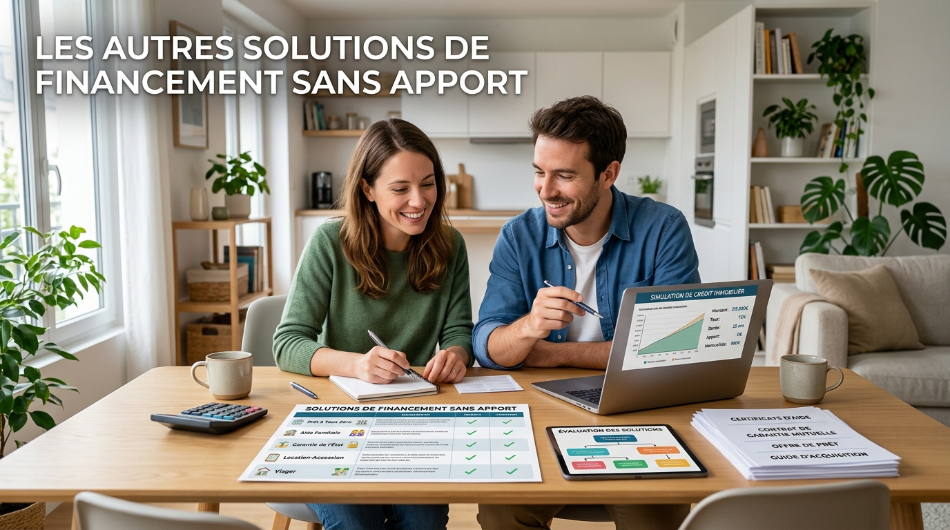 Les autres solutions de financement sans apport