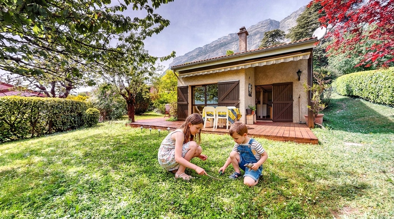 Un jardin paysager sans vis-à-vis Un jardin paysager sans vis-à-vis