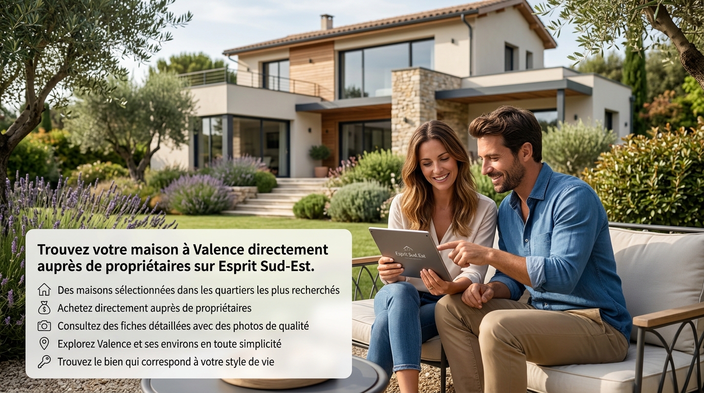 Trouvez votre maison à Valence entre particuliers sur Esprit Sud-Est