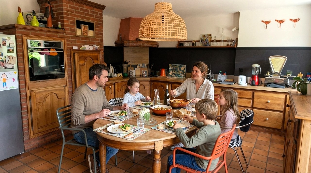 Une cuisine indépendante tournée vers l'extérieur