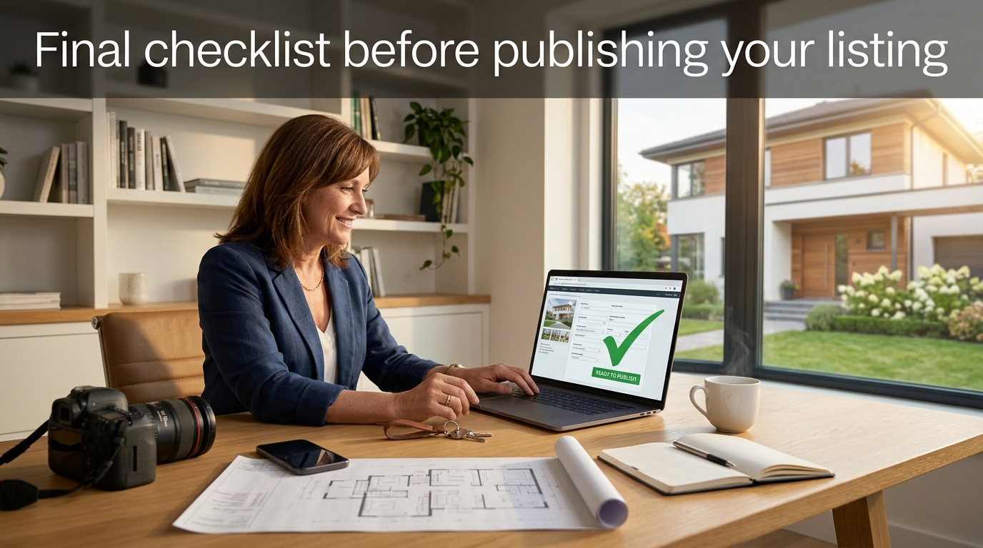 Checklist finale avant de publier votre annonce