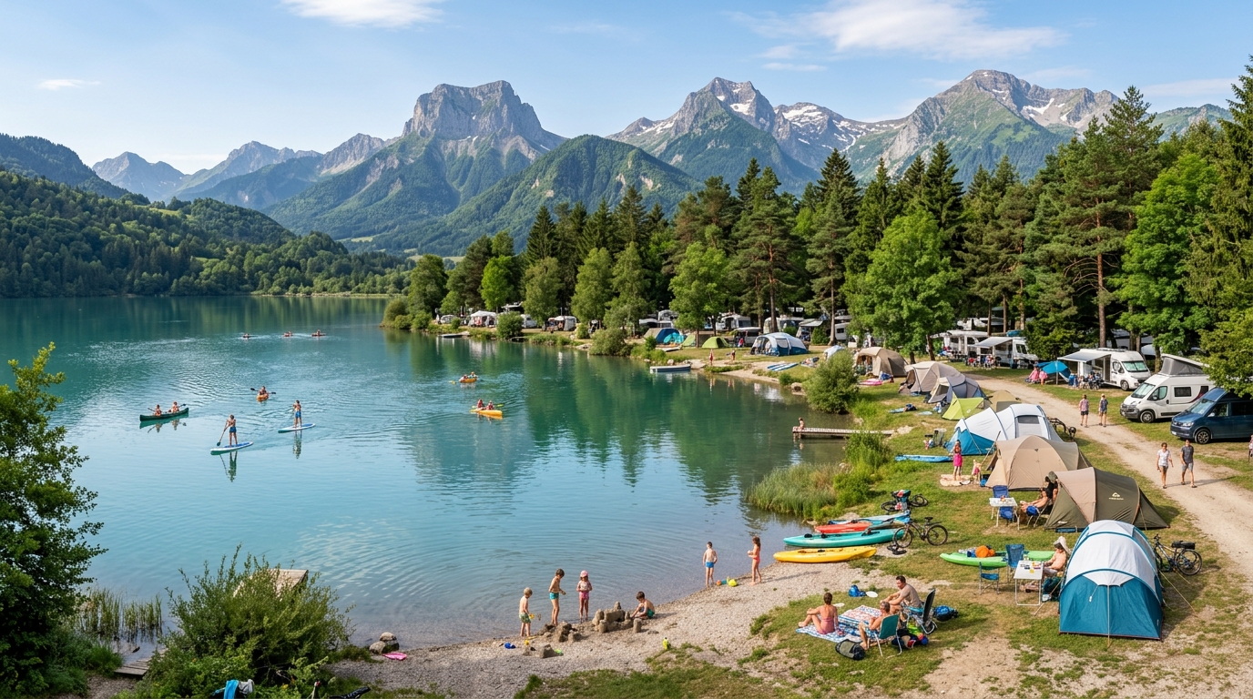 Camping autour du lac de Laffrey