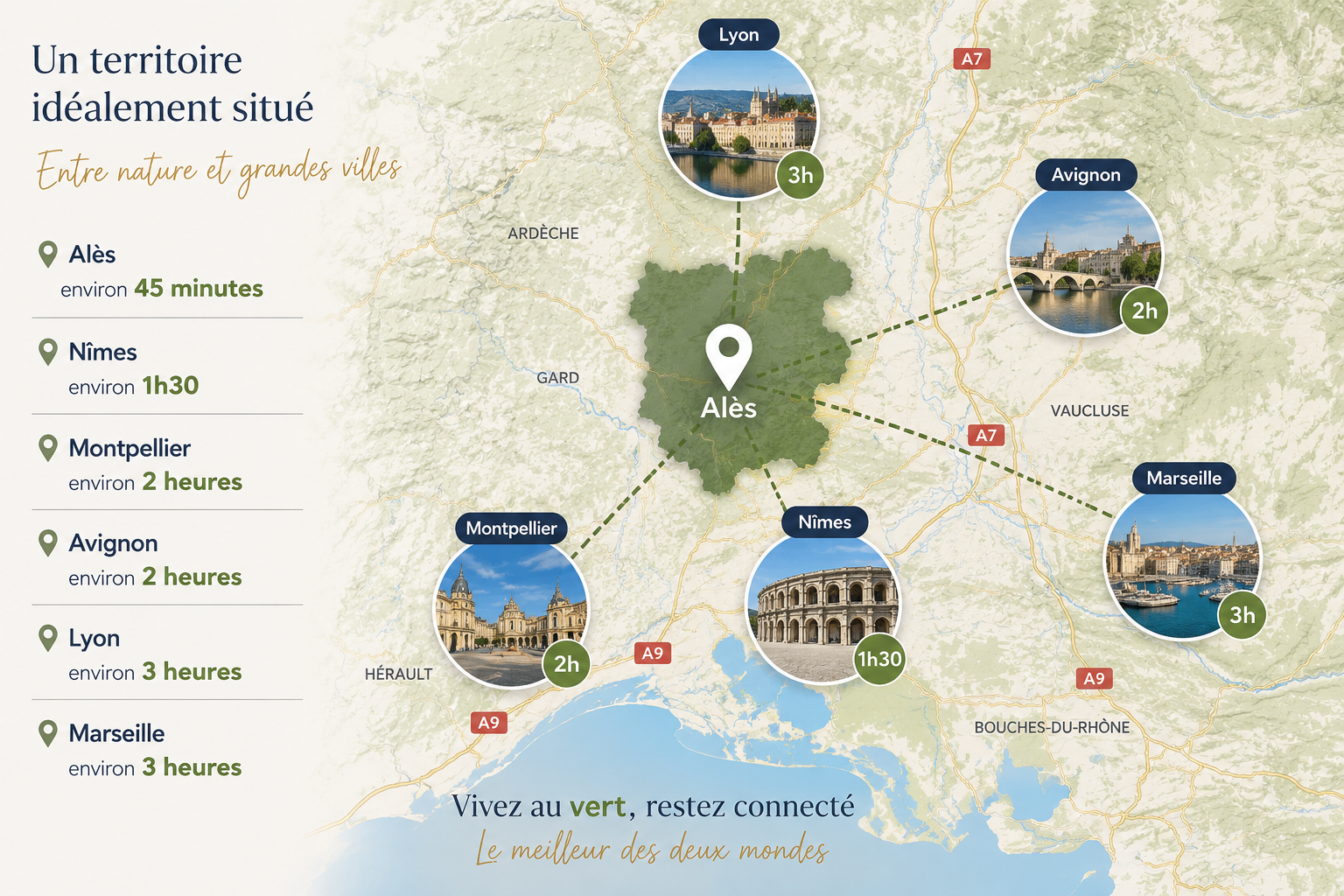 Une localisation stratégique entre Gard, Ardèche et grandes villes