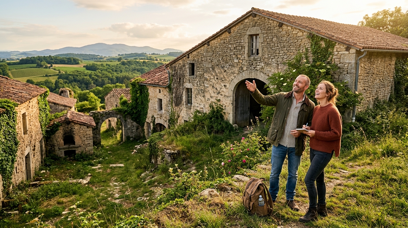 Village abandonné à vendre dans la Drôme