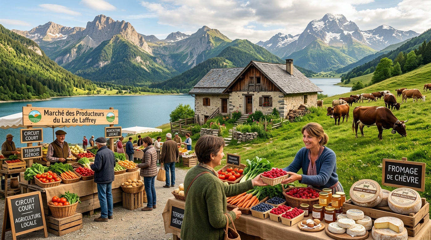 Produits locaux et fermes autour du lac de Laffrey