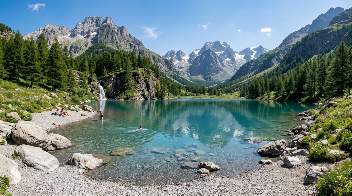 baignade dans les lacs