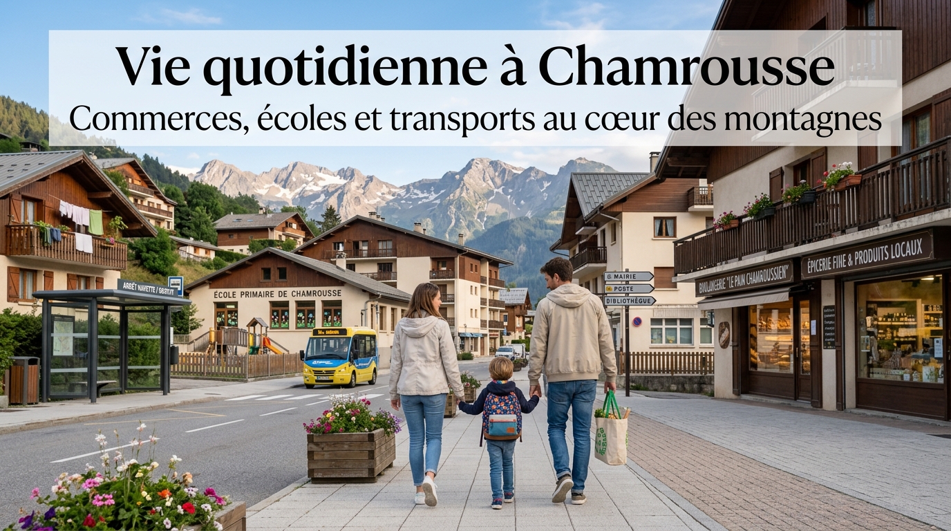 Vie quotidienne à Chamrousse : commerces, écoles et transports