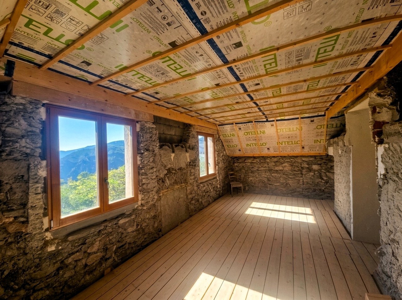 Panorama sur les montagnes du Trièves et le paysage autour d’Oris-en-Rattier